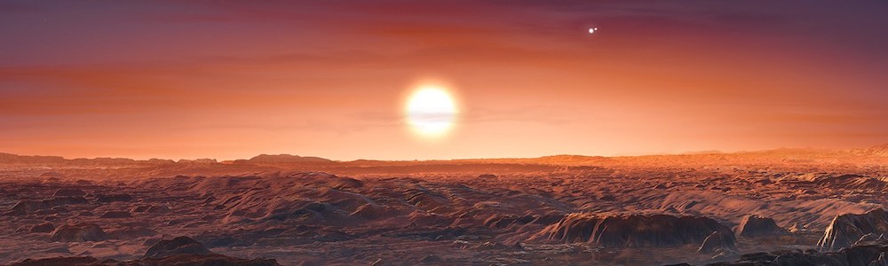 Artists Impression of Proxima b, discovered by our physicists