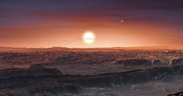 Artist’s visualisation of Proxima Centauri