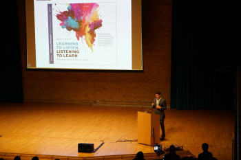 Marcus Pearce delivers keynote address at two conferences
