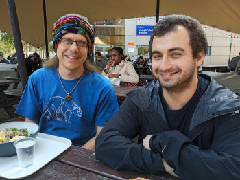 Applied Algebra and Geometry Network Meeting Report Dante Luber (right) with Alex Fink
